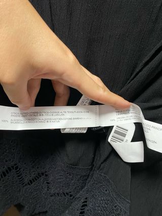 Camisola negra Talla unica Stradivarius algodón
