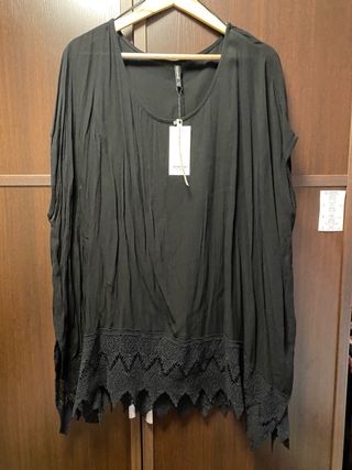 Camisola negra Talla unica Stradivarius algodón