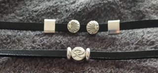 PULSERAS DE CUERO Y ACERO