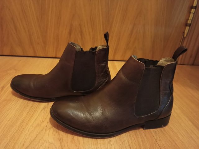 Botines piel marrón 37