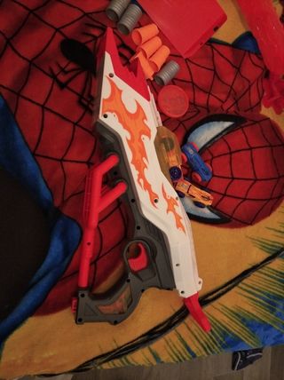 Pistola grande Dispara coches Nerf