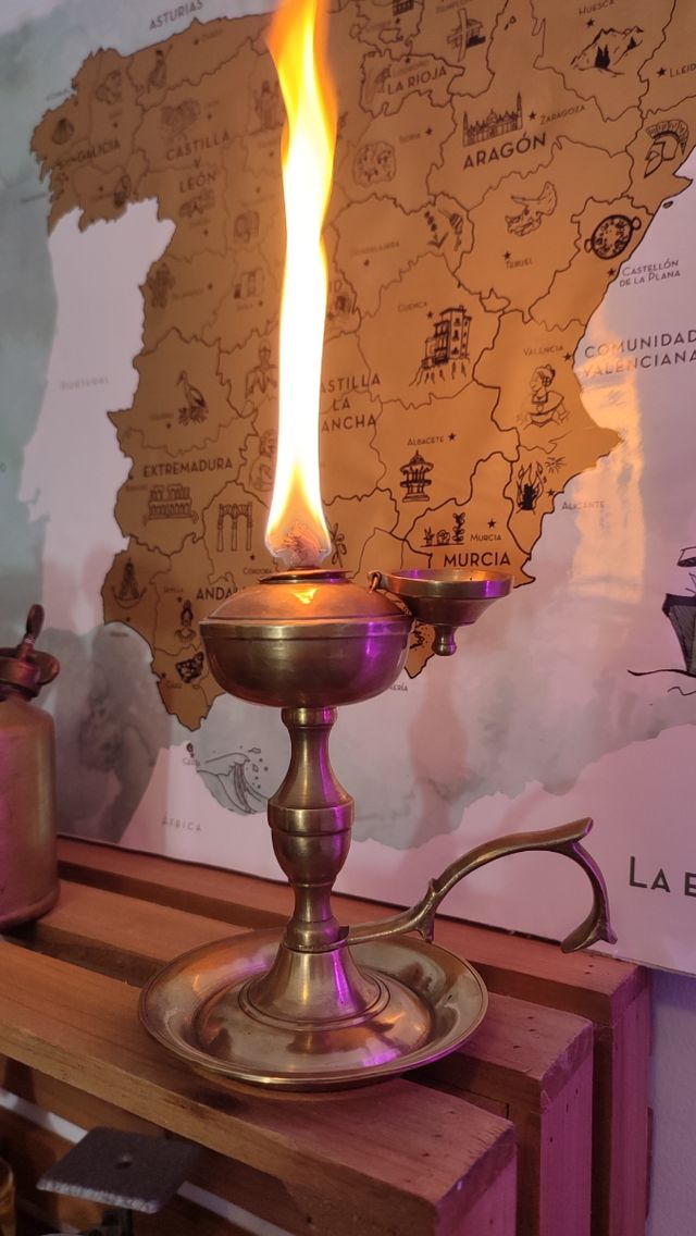 Palmatoria de bronce