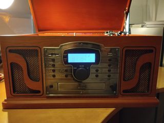 Lauson Tocadiscos Bluetooth, CD, Radio, USB