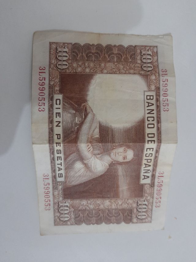 Billetes pesetas.