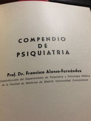 Compendio de Psiquiatria.