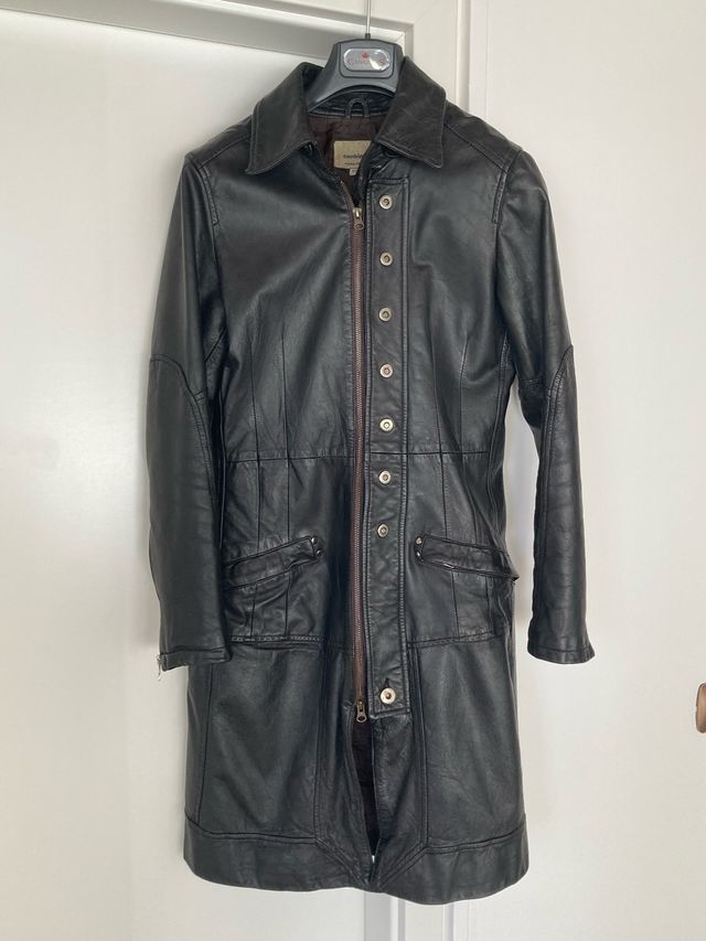 Cappotto giacca lunga in vera pelle donna Conbipel