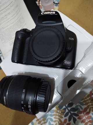 Objetivo y cámara Canon