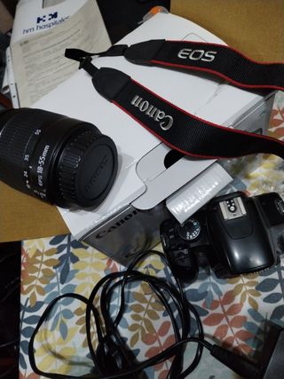 Objetivo y cámara Canon