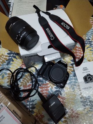 Objetivo y cámara Canon