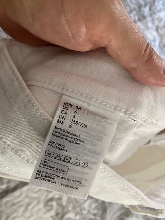 Shorts Vaqueros blancos talla 38 H&M