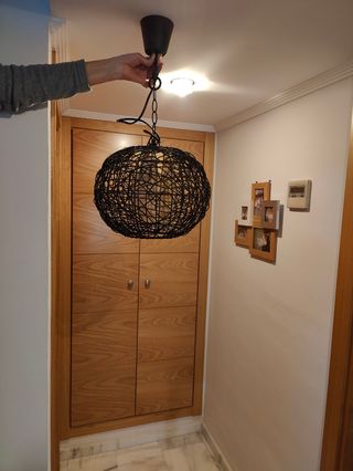 Lámpara de techo nogal 38cm