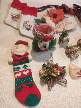 Lote 14 adornos Navidad.