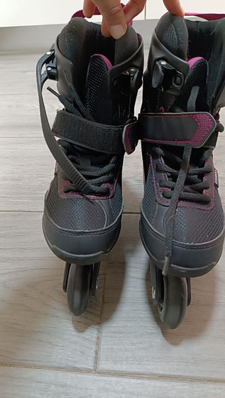 Patines en linea con protecciones