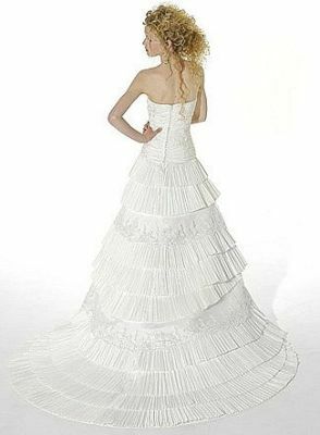 Vestido novia satén blanco