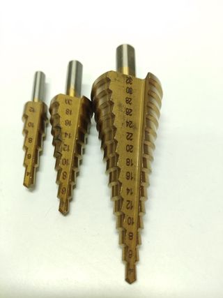 Juego brocas cónicas escalonadas 4-32mm⚡