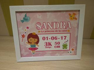Laminas personalizadas. Cuadro natalicios