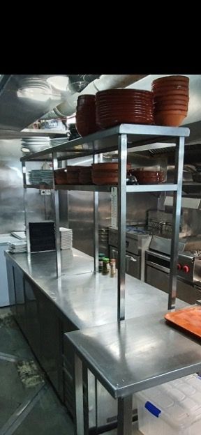 MESA FRIA CENTRAL ISLA 2 CARAS 6 PUERTAS 225cm