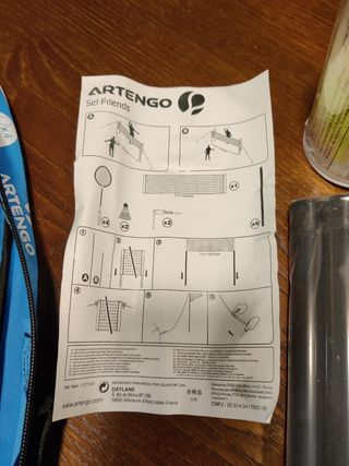 Conjunto badminton, raquetas y red