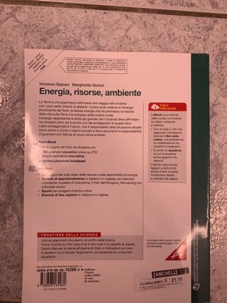 libro “energia, risorse, ambiente”