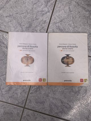 2 libri “percorsi di filosofia - storia e temi”