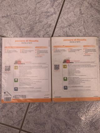 2 libri “percorsi di filosofia - storia e temi”