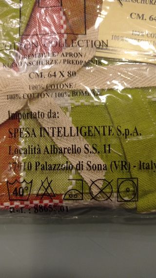 Grembiule da cucina cotone