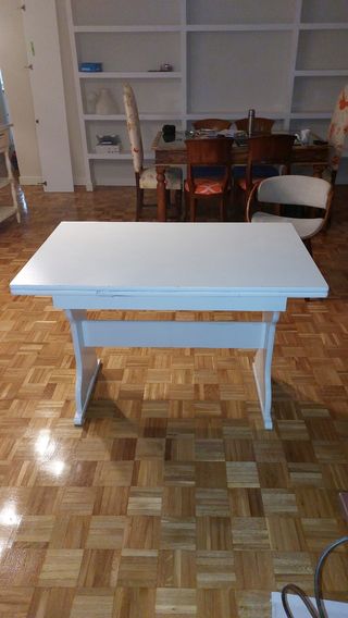 Mesa madera blanca xtensible