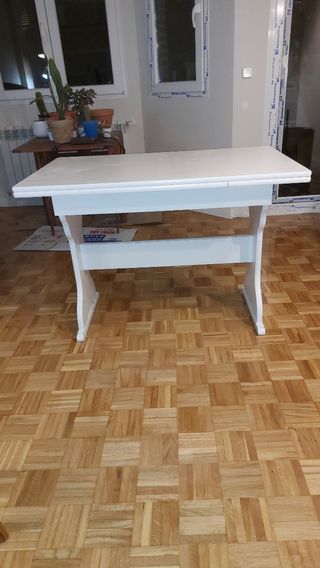 Mesa madera blanca xtensible