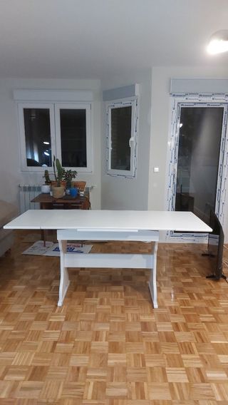 Mesa madera blanca xtensible
