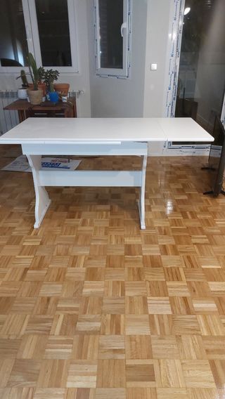 Mesa madera blanca xtensible