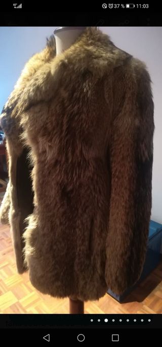 Abrigo Piel Pelo Vintage .
