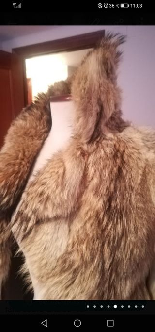 Abrigo Piel Pelo Vintage .