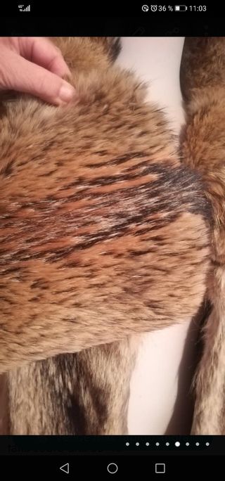 Abrigo Piel Pelo Vintage .