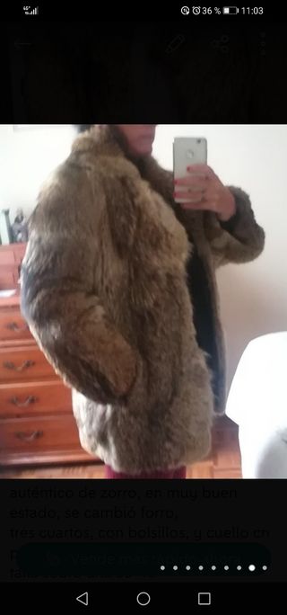 Abrigo Piel Pelo Vintage .