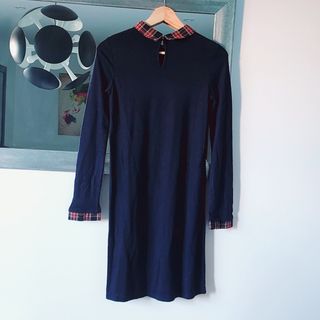 Vestido Springfield Azul Cuadros M