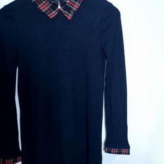 Vestido Springfield Azul Cuadros M