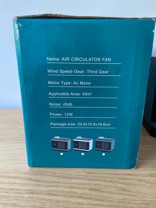 Ventoinha que faz frio com água