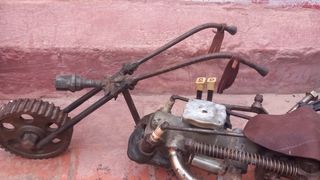 moto chopper,metal hiero,hecha a mano,maqueta