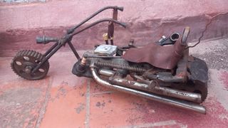 moto chopper,metal hiero,hecha a mano,maqueta