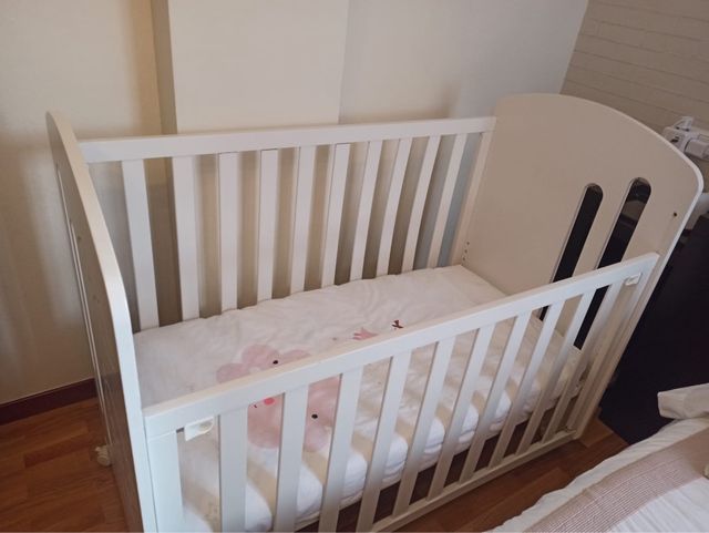 Cuna bebé blanca 120 x 60