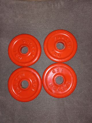 4 DISCOS DE 1KG SALTER DE 30MM
