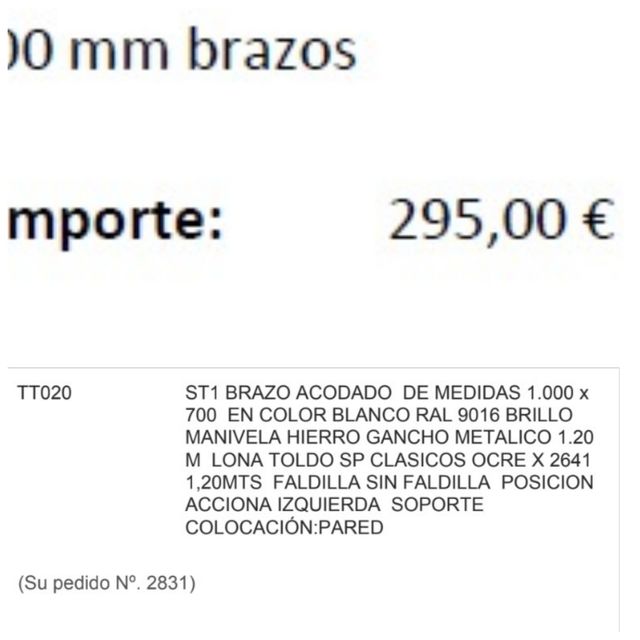 Toldos NUEVOS a 100 C/ UNO