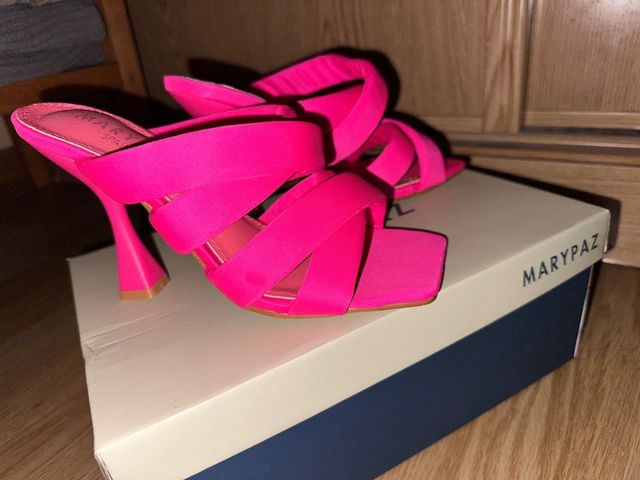 Tacón fucsia mujer t36