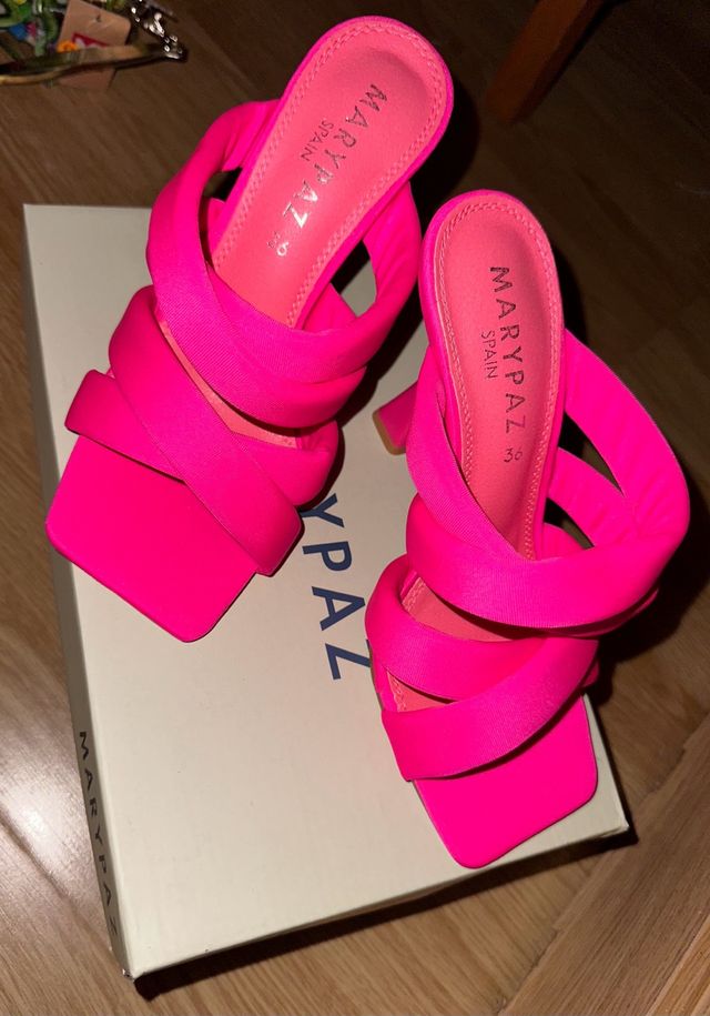 Tacón fucsia mujer t36