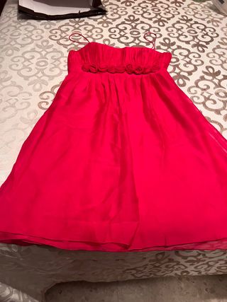 Vestido de fiesta con fula a juego