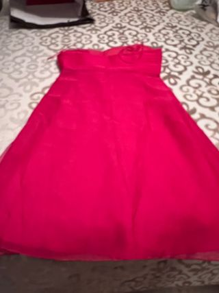 Vestido de fiesta con fula a juego