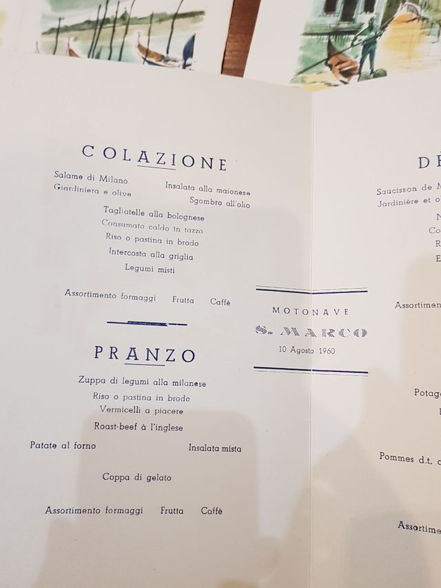 10 Menù vintage da collezionismo