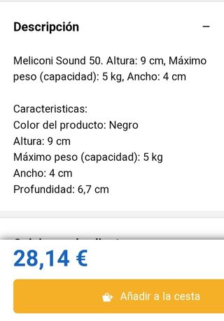 2 Soportes para altavoces marca Meliconi