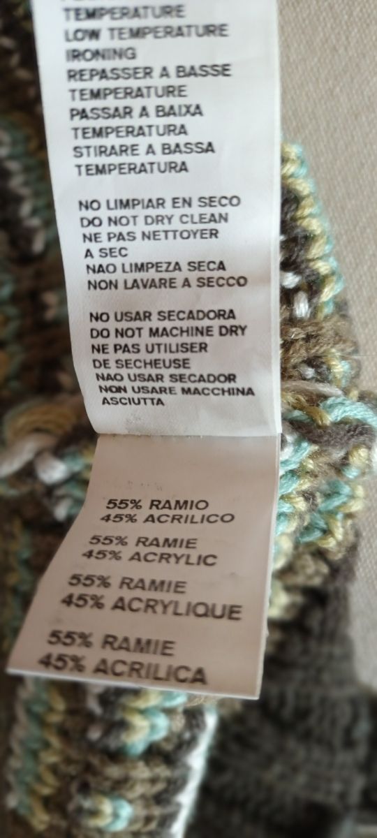 Poncho flecos gris/caqui Espliego