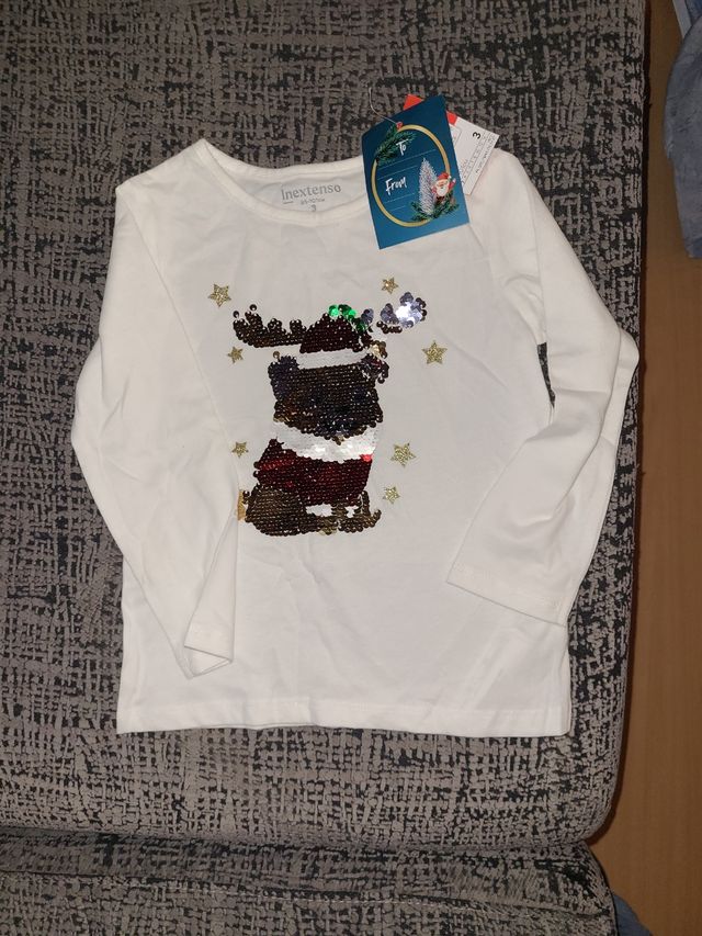 Camiseta navidad lentejuelas